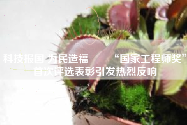 科技报国 为民造福――“国家工程师奖”首次评选表彰引发热烈反响