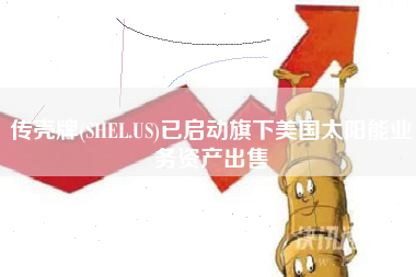 传壳牌(SHEL.US)已启动旗下美国太阳能业务资产出售